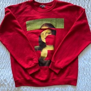 Red Mona Lisa sweater
